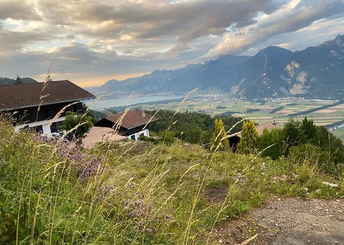 Alpine In Swiss Village Of Torgon